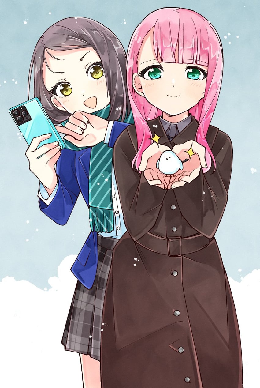 kamiki mikami and hiiragi tsubomi (22/7) drawn by trefle_r