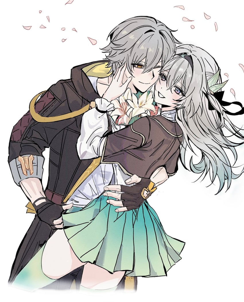 trailblazer, firefly, and caelus (honkai and 1 more) drawn by ilsijeongj2213