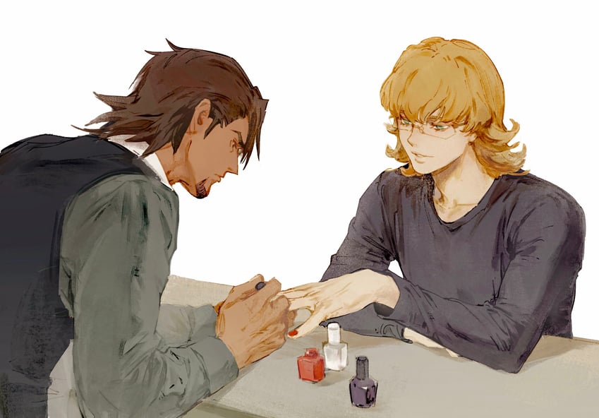 barnaby brooks jr. and kaburagi t. kotetsu (tiger & bunny) drawn by creamyghost