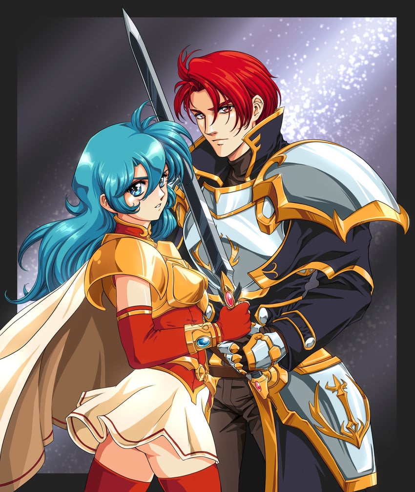 eirika and seth (fire emblem and 1 more) drawn by sirknightbot