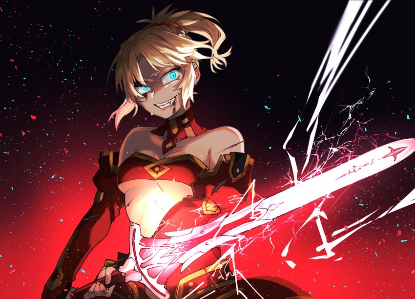 mordred (fate and 2 more) drawn by saigokukun