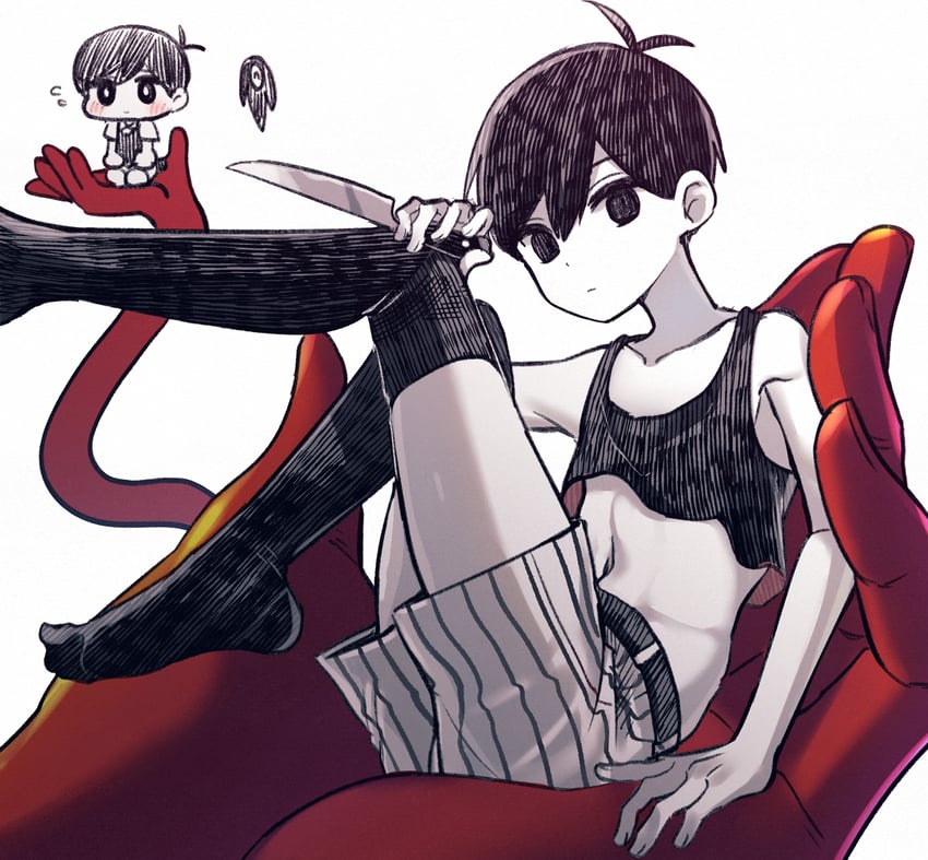 sunny, omori, and something (omori) drawn by yutsu