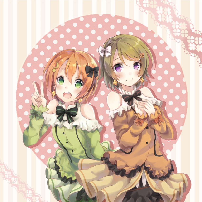 hoshizora rin and koizumi hanayo (love live! and 1 more) drawn by nonono_(nononotea)