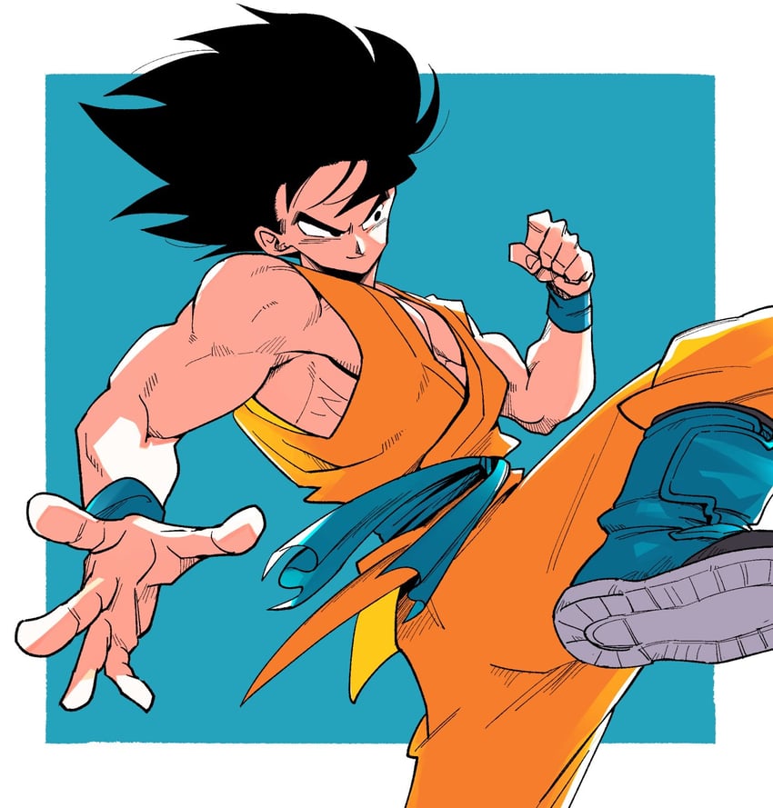 son goku (dragon ball and 1 more) drawn by kz_(dbz_kz)