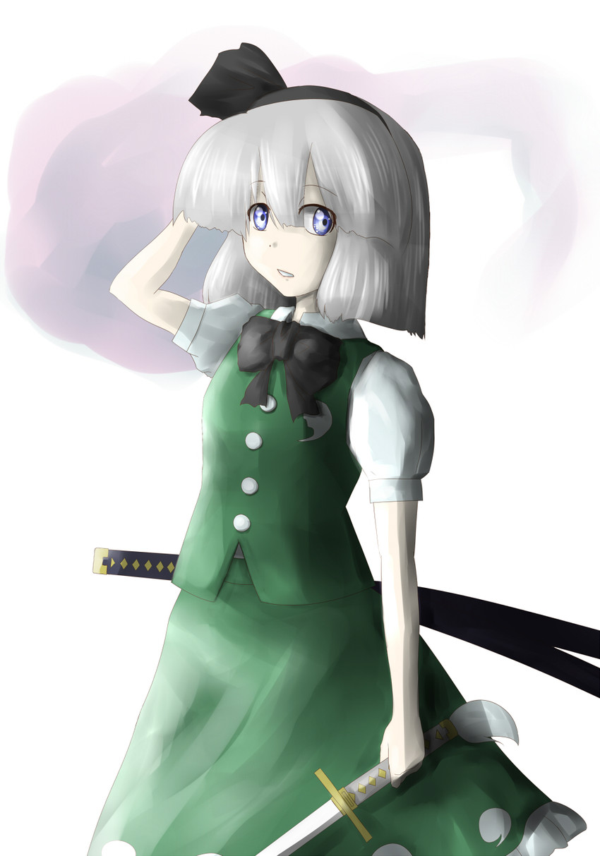 konpaku youmu (touhou) drawn by ao-shiba