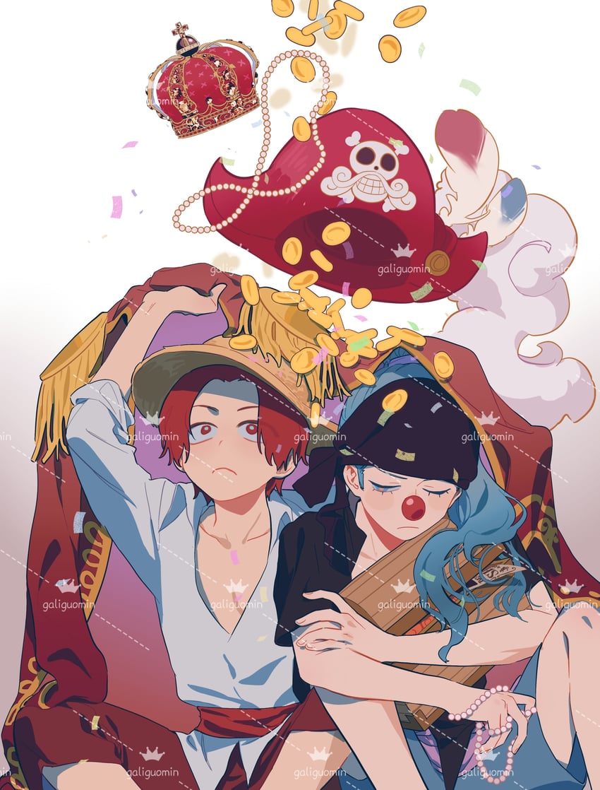 shanks and buggy the clown (one piece) drawn by galiguomin