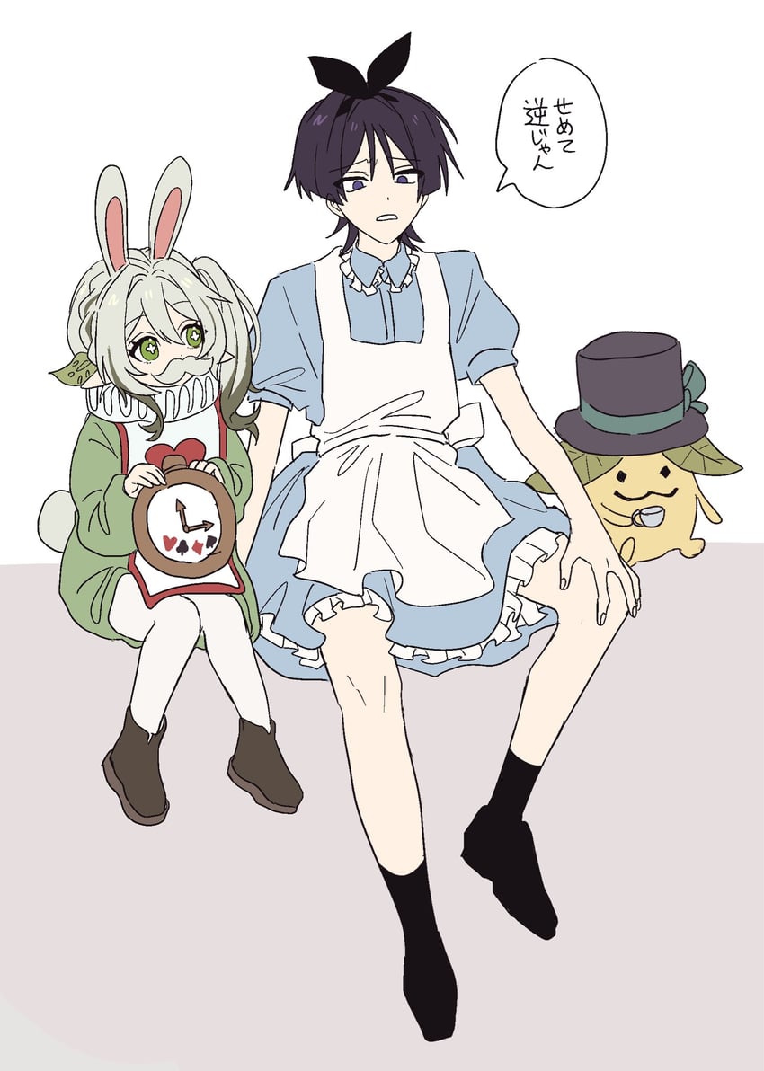 scaramouche, nahida, alice, and aranara (genshin impact and 1 more) drawn by no6_gnsn