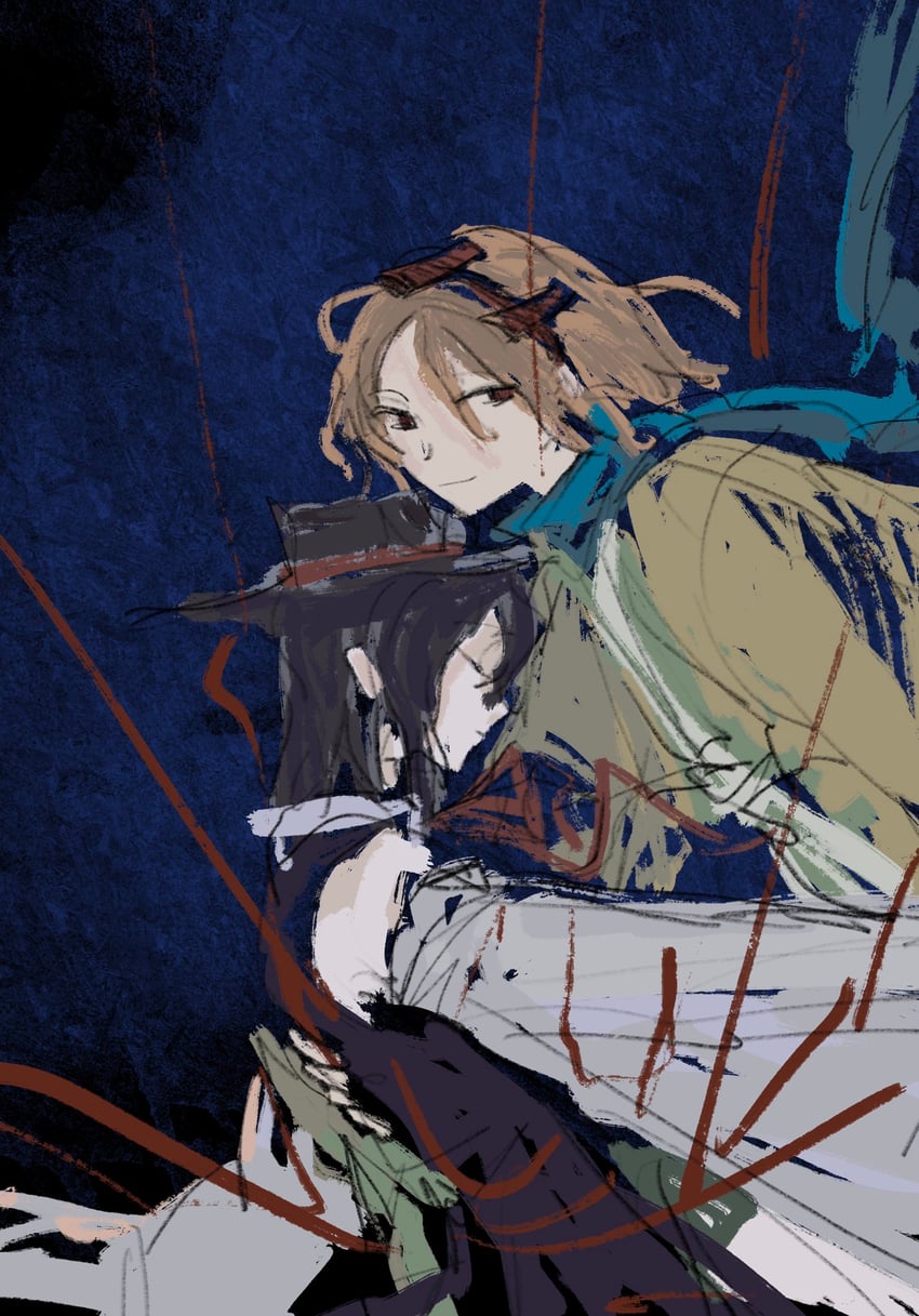 enraku tsubakura and zuifeng tenkai (len'en) drawn by lajixianyuisme