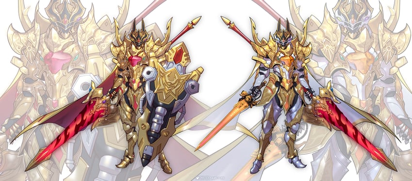 gira husty, rcules husty, ohkuwagata ohger, king kuwagata ohger, and king ohkuwagata ohger (super sentai and 1 more) drawn by tongzhen_ganfan