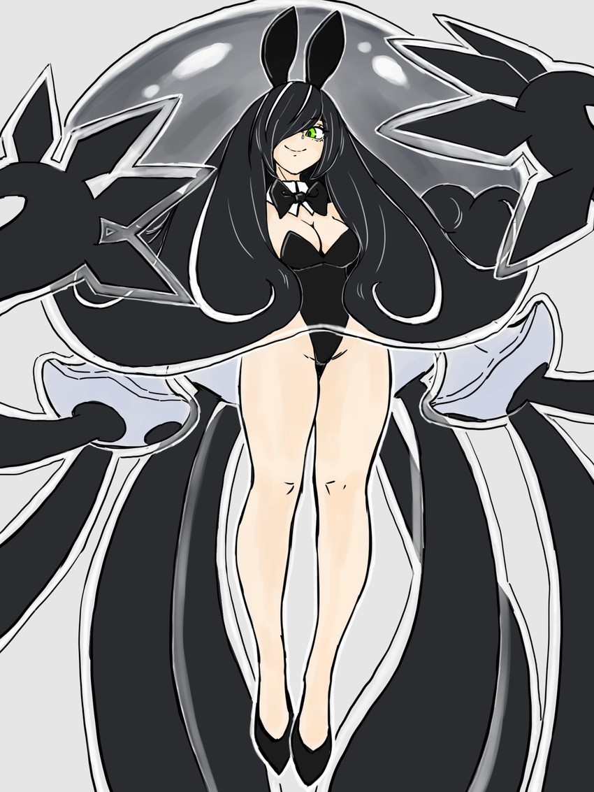 lusamine, nihilego, and lusamine fused (pokemon and 1 more) drawn by toshinoshin
