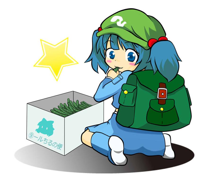 cirno and kawashiro nitori (touhou) drawn by miyu_(8944)