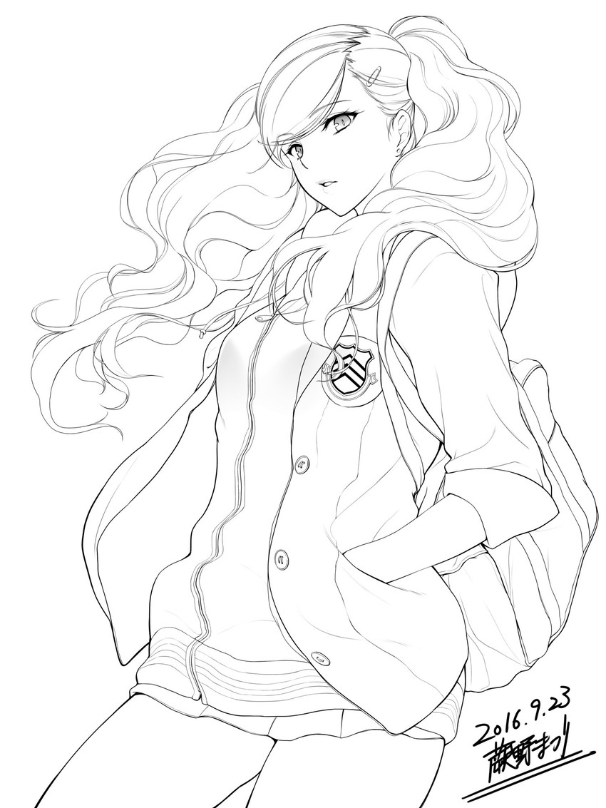 takamaki anne (persona and 1 more) drawn by warabino_matsuri