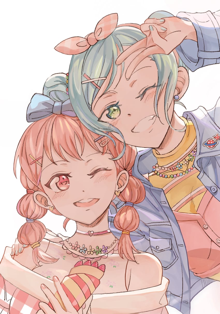 hikawa hina and maruyama aya (bang dream!) drawn by junjun_(kimi-la)