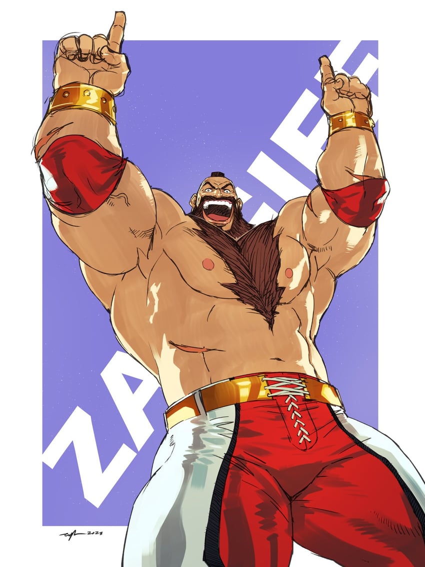 zangief (street fighter and 1 more) drawn by eric_huang