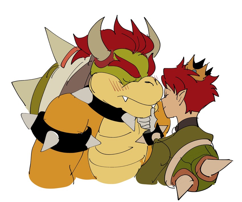 bowser and lord peach (mario and 1 more) drawn by kendy_(revolocities)