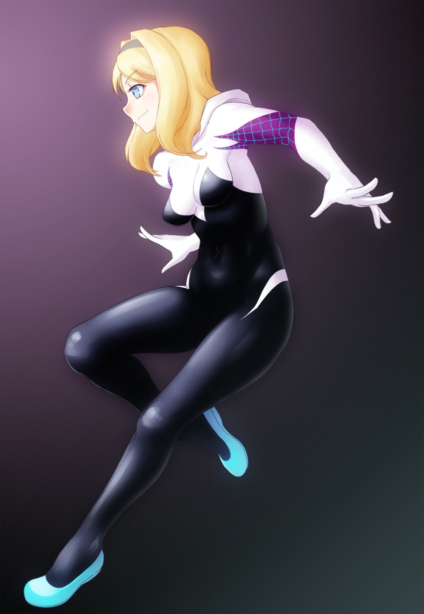 spider-gwen and gwen stacy (marvel and 1 more) drawn by finalcake
