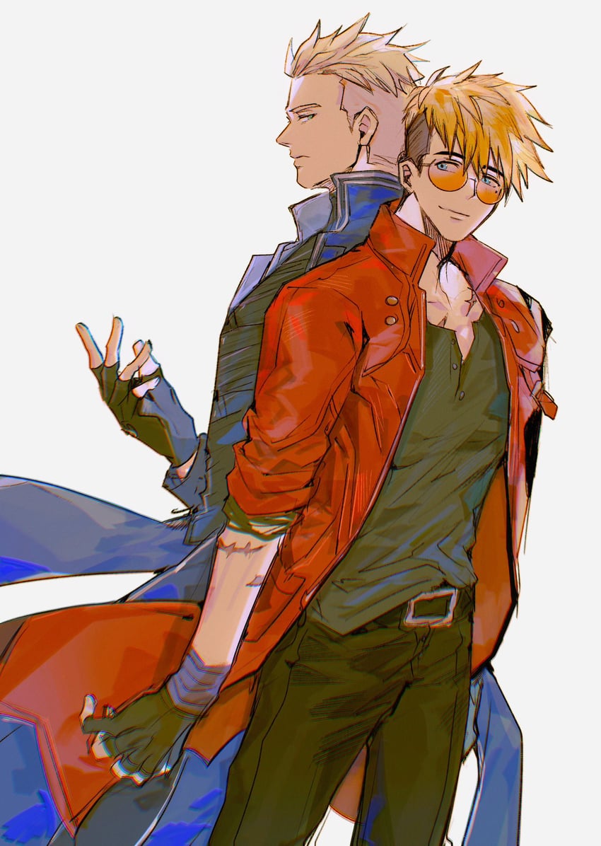 dante, vash the stampede, vergil, and millions knives (devil may cry and 3 more) drawn by chiyo_(miichiyochin)