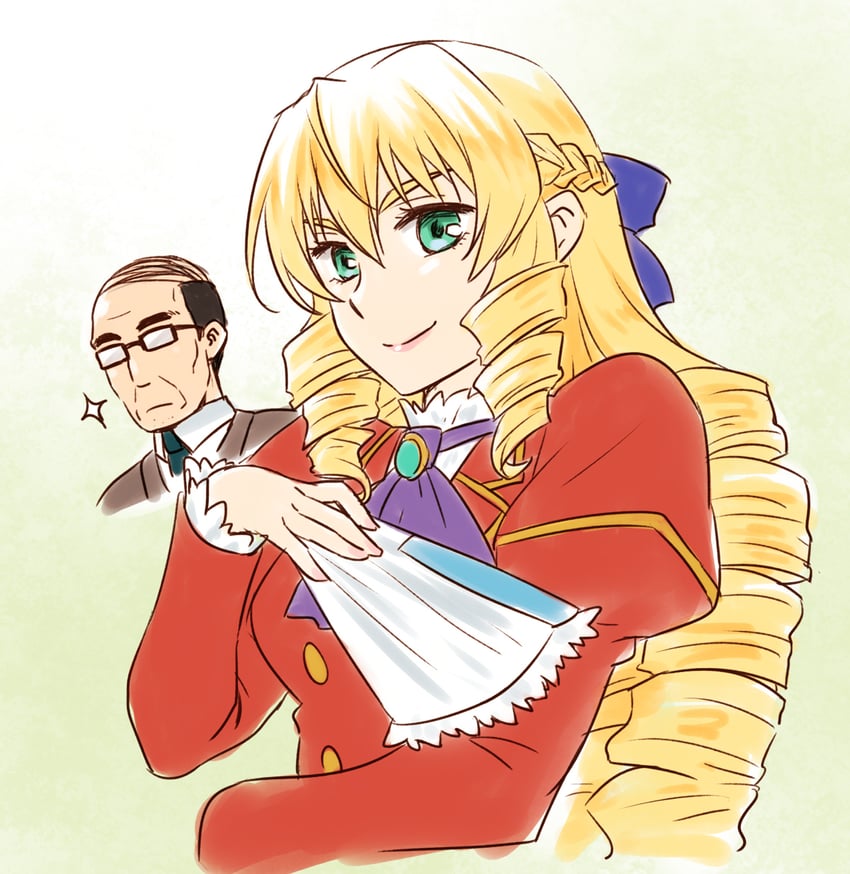 grace auvergne and tondabayashi kenzaburou (akuyaku reijou tensei ojisan) drawn by umetofu