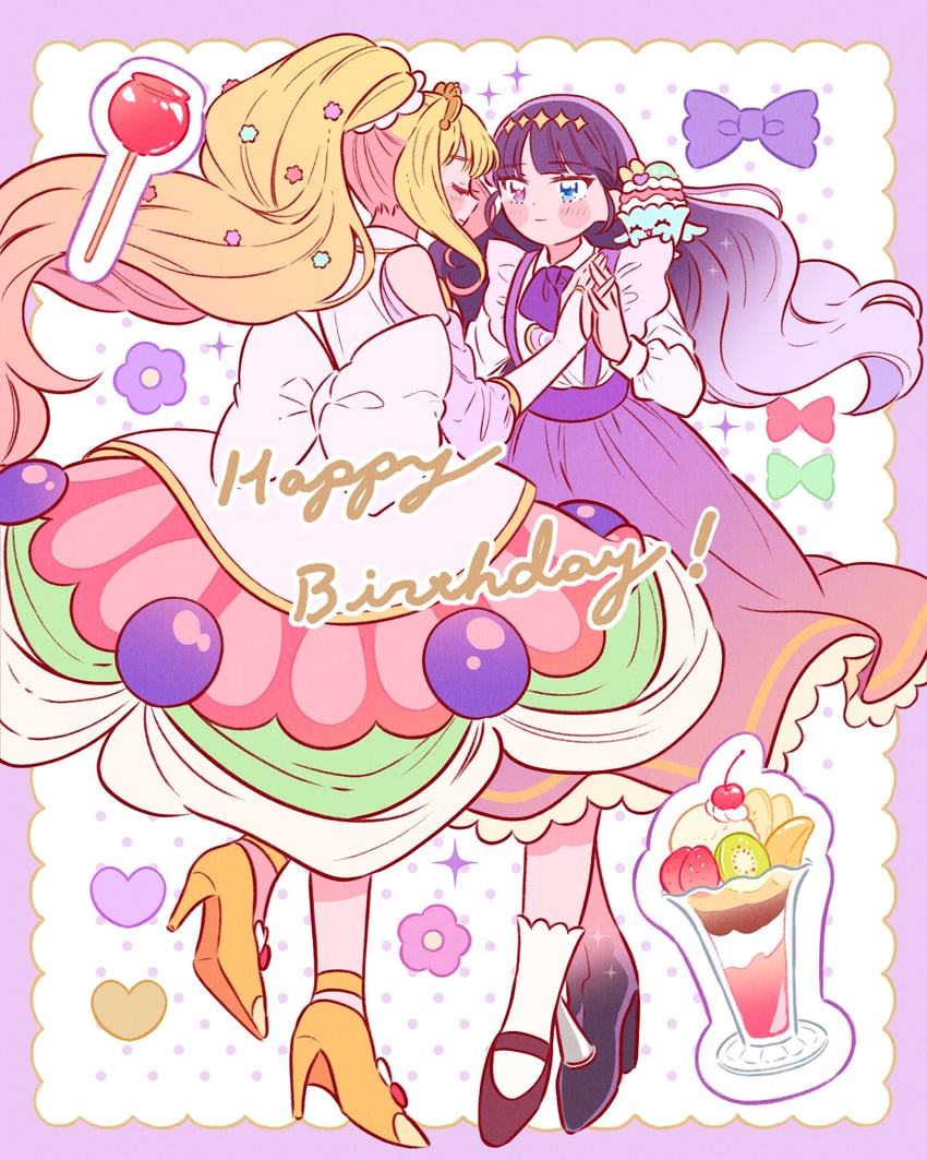 kasai amane, cure finale, recipipi, and parfait recipipi (precure and 1 more) drawn by kiocotton