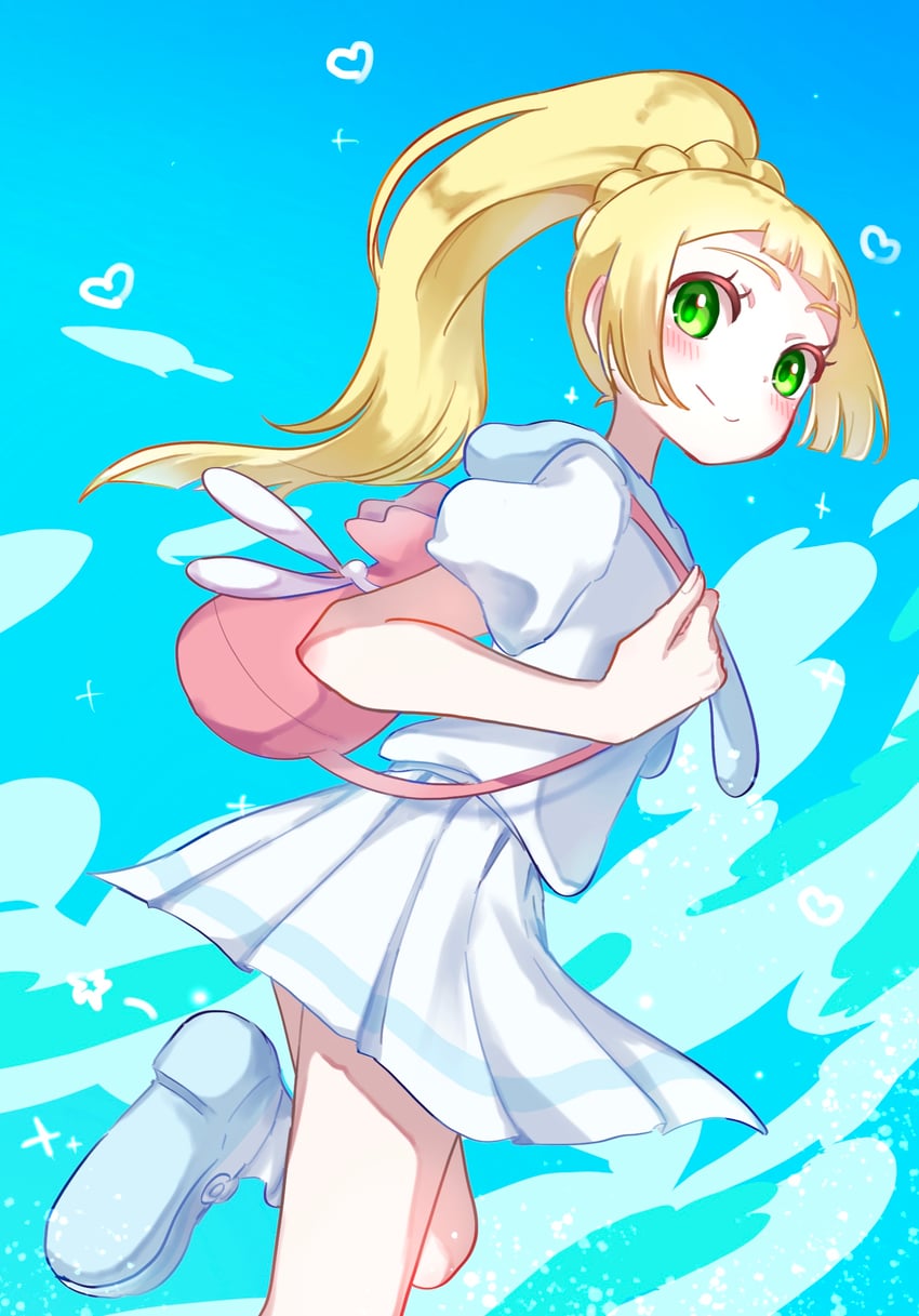 lillie (pokemon and 1 more) drawn by yubo_(yubo_san)