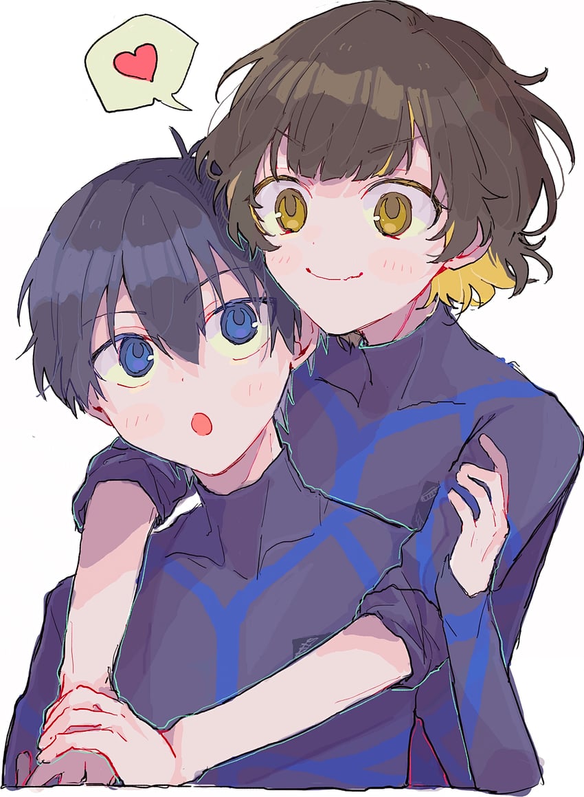 isagi yoichi and bachira meguru (blue lock) drawn by uta_(utamilk)