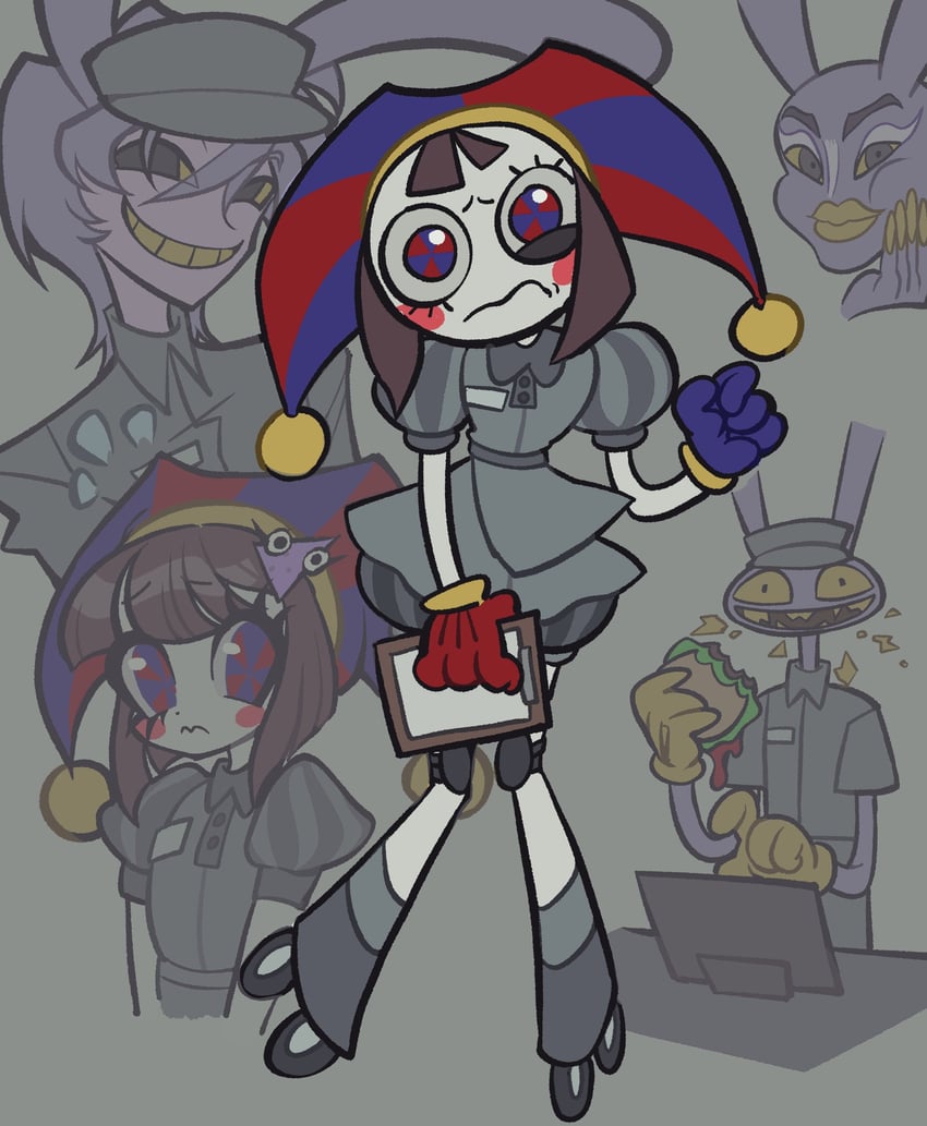pomni and jax (the amazing digital circus) drawn by otelli