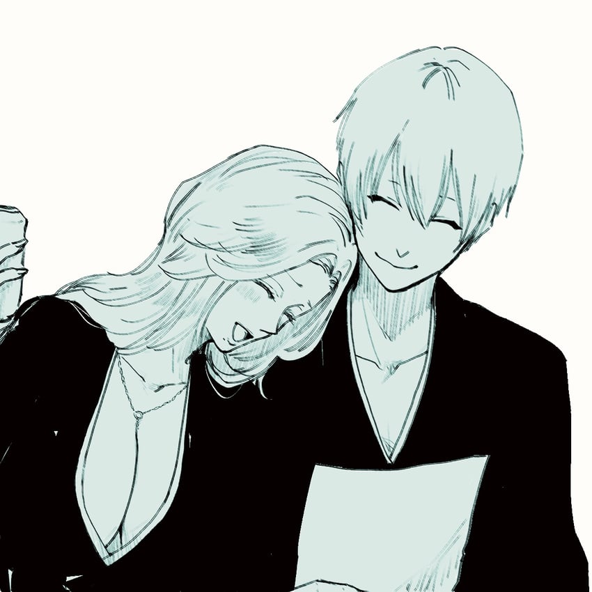 matsumoto rangiku and ichimaru gin (bleach) drawn by yukka19