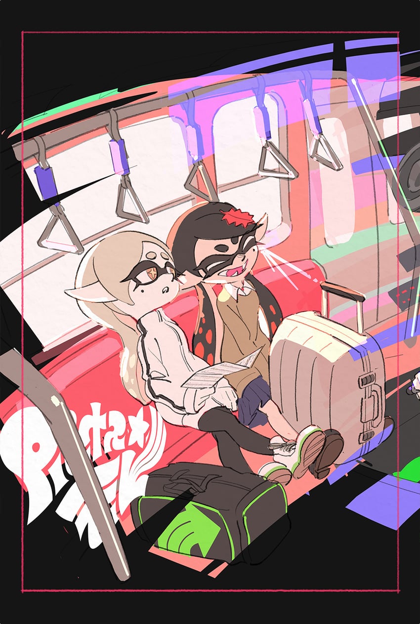 callie and marie (splatoon and 1 more) drawn by inoue_seita