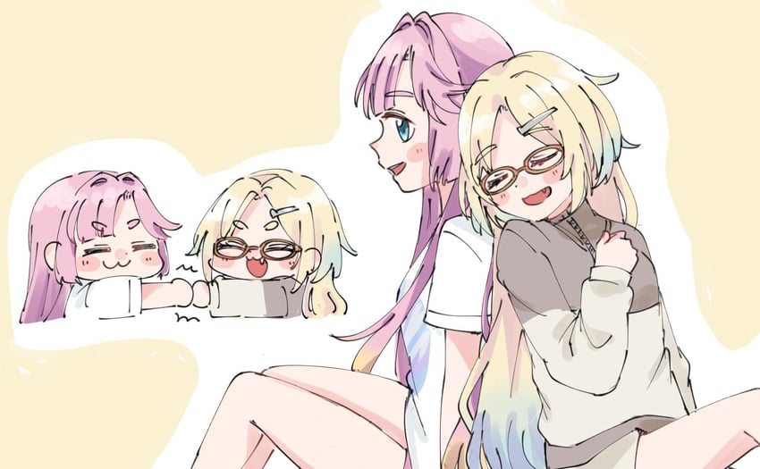 osawa rurino and anyoji hime (love live! and 1 more) drawn by moso_(expect66)