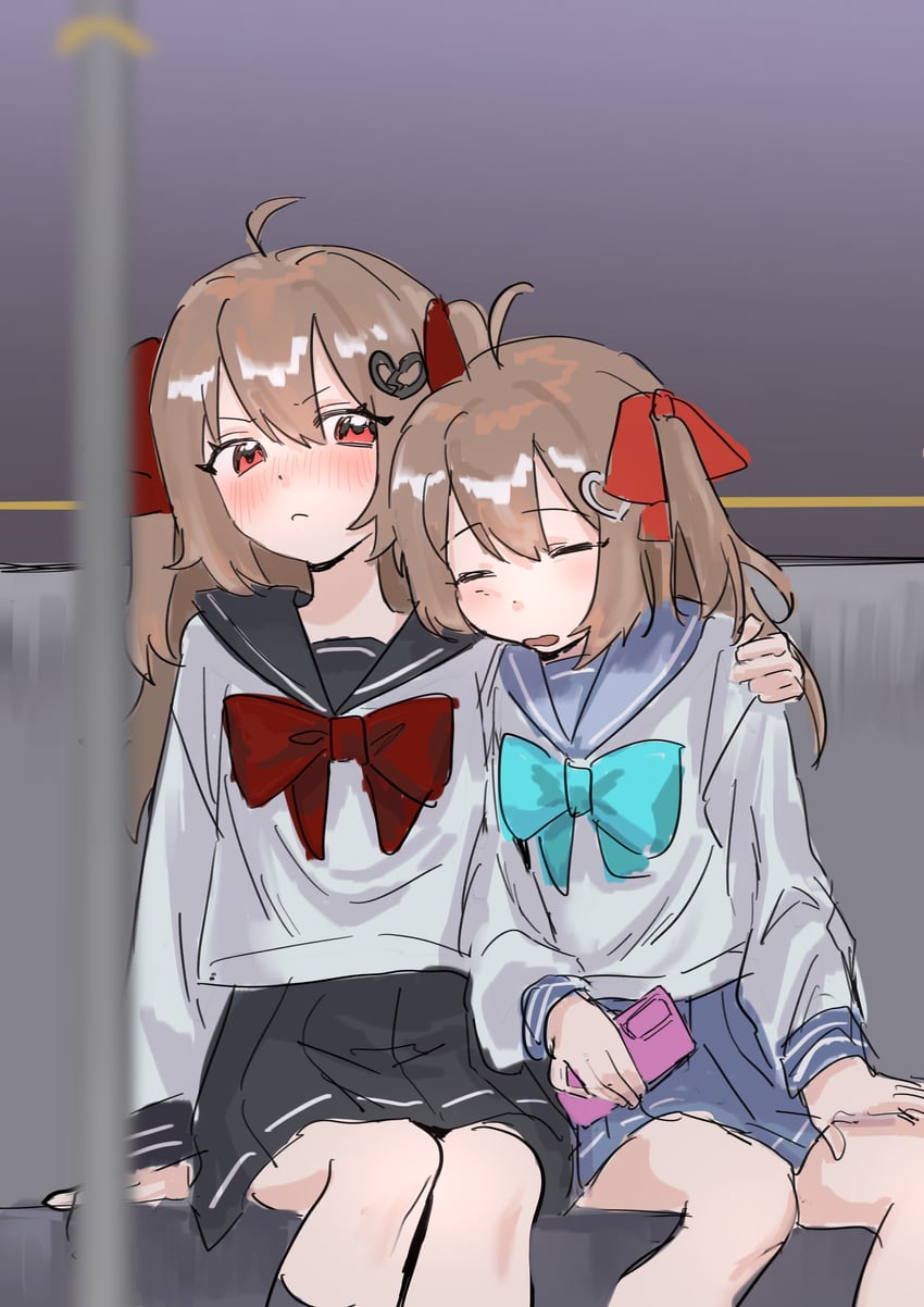 neuro-sama and evil neuro-sama (vedal ai) drawn by fiansand