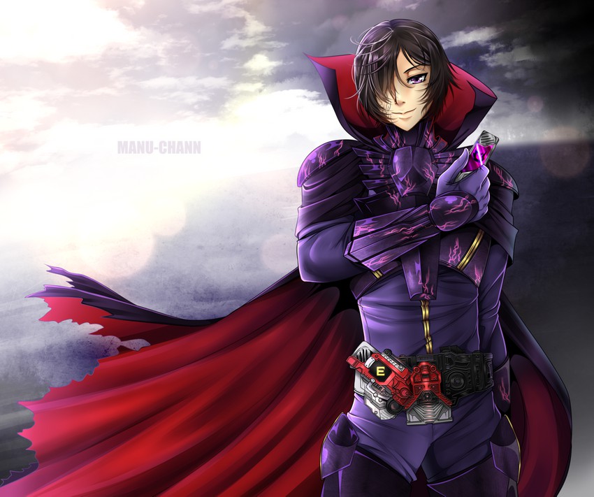 lelouch vi britannia and kamen rider joker (code geass and 2 more) drawn by manu-chann