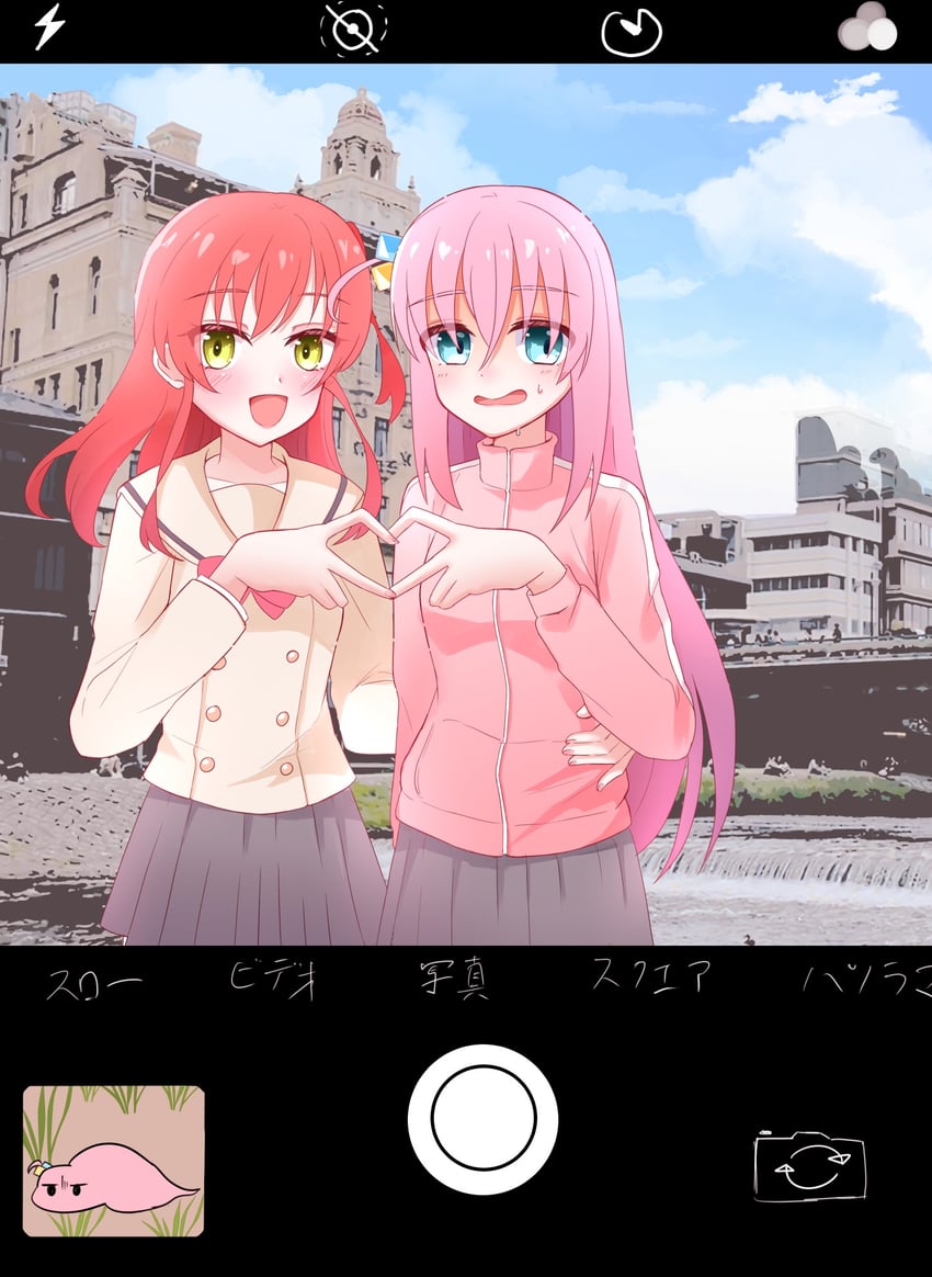 gotoh hitori and kita ikuyo (bocchi the rock!) drawn by i-nn