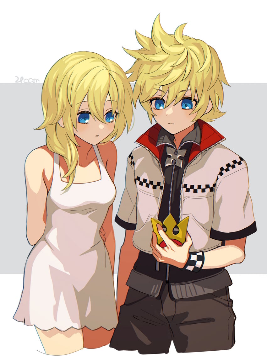 roxas and namine (kingdom hearts and 2 more) drawn by nana_(nanalog76)