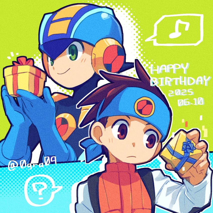 megaman.exe and lan hikari (mega man and 1 more) drawn by ishikoro1645