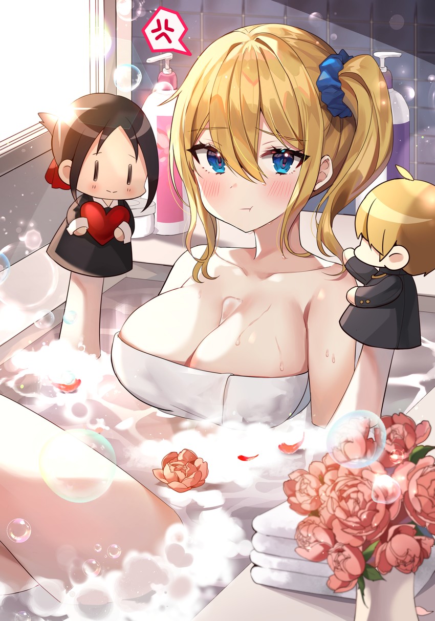 shinomiya kaguya, hayasaka ai, and shirogane miyuki (kaguya-sama wa kokurasetai ~tensai-tachi no renai zunousen~) drawn by churi_(oxxchurixxo)