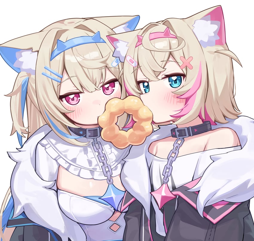 fuwawa abyssgard and mococo abyssgard (hololive and 1 more) drawn by verdey