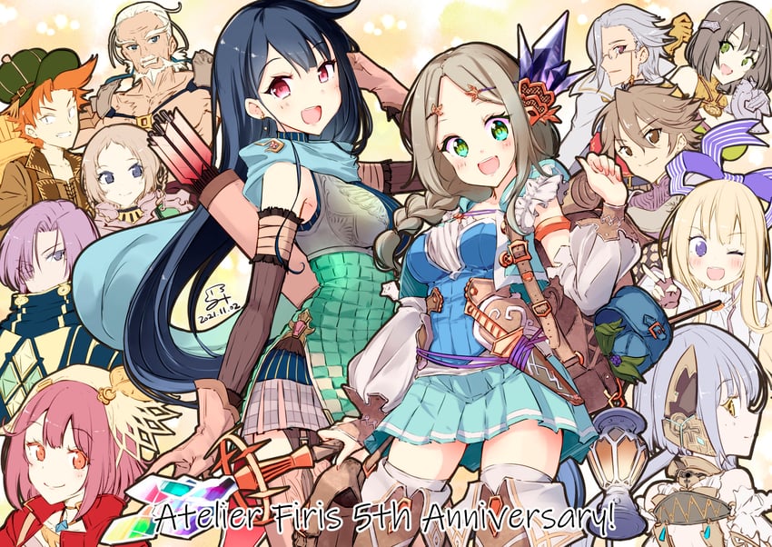 sophie neuenmuller, firis mistlud, plachta, liane mistlud, ilmeria von leinweber, and 7 more (atelier and 1 more) drawn by minidraco