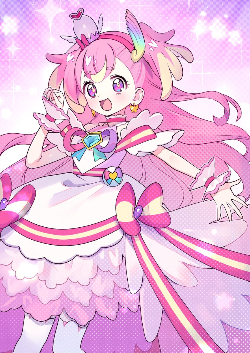 inukai komugi and cure wonderful (precure and 1 more) drawn by zenshin