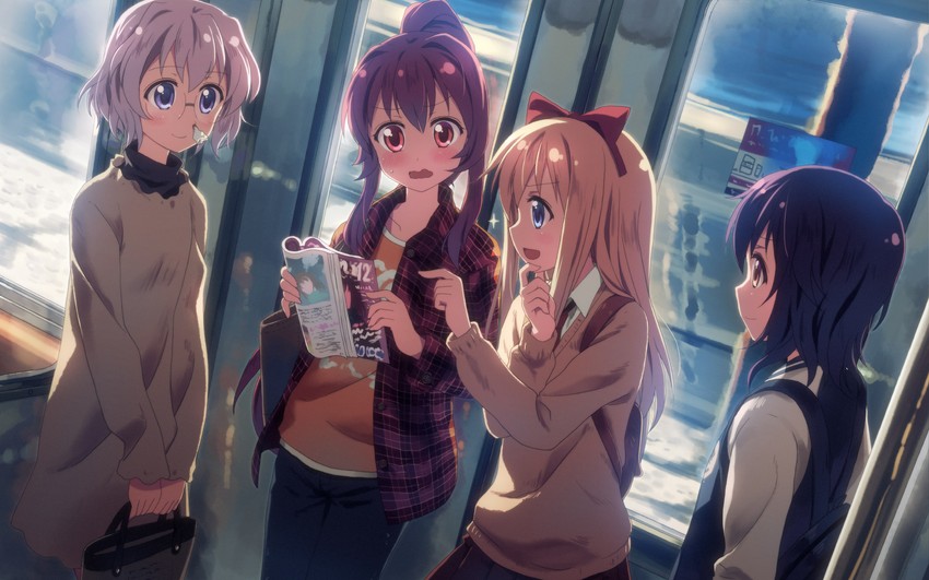 toshinou kyouko, funami yui, sugiura ayano, and ikeda chitose (yuruyuri) drawn by yuuki_tatsuya