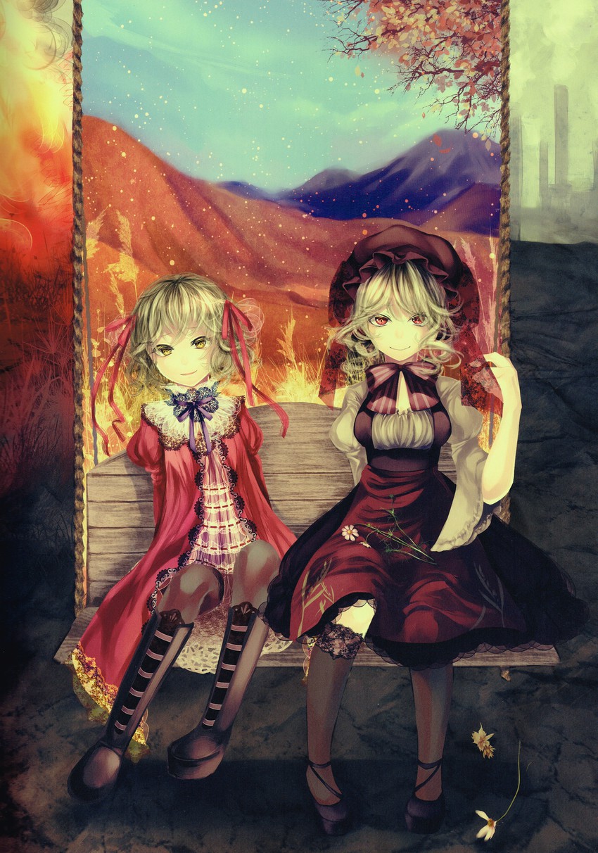 aki minoriko and aki shizuha (touhou) drawn by silentdin