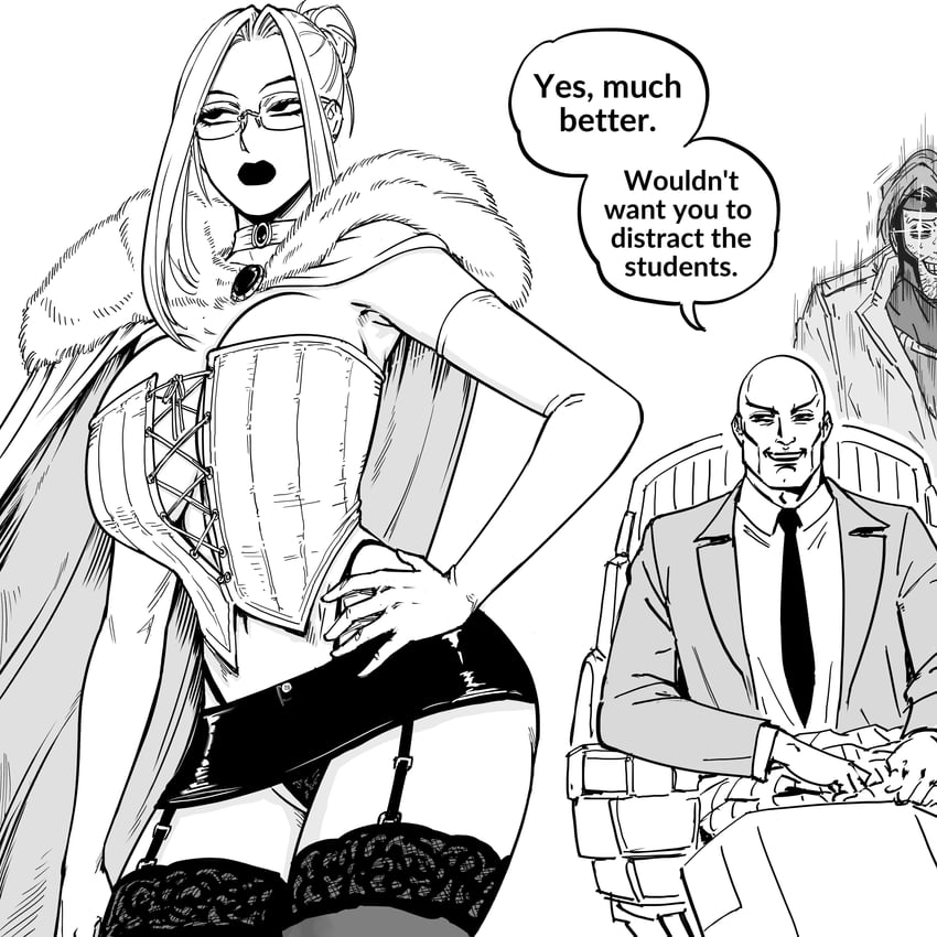 emma frost, quistis trepe, coomer, gambit, and charles xavier (final fantasy and 3 more) drawn by bb_(baalbuddy)