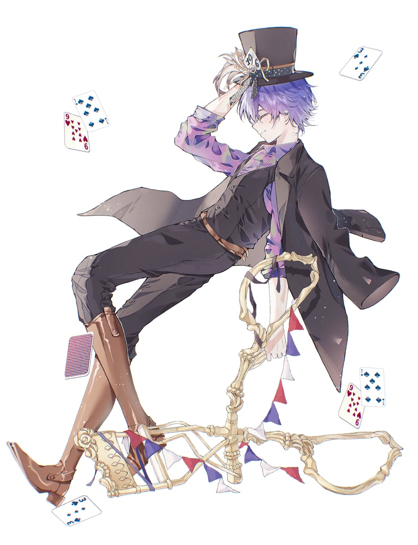 kaito and mad hatter (vocaloid and 1 more) drawn by yu_jiang_(kozakana)