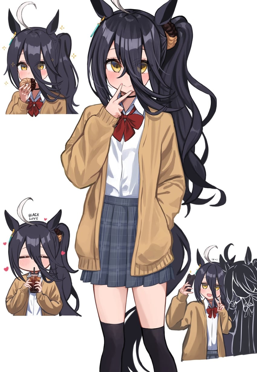 manhattan cafe and sunday silence (umamusume) drawn by kuronosu_(yamada1230)