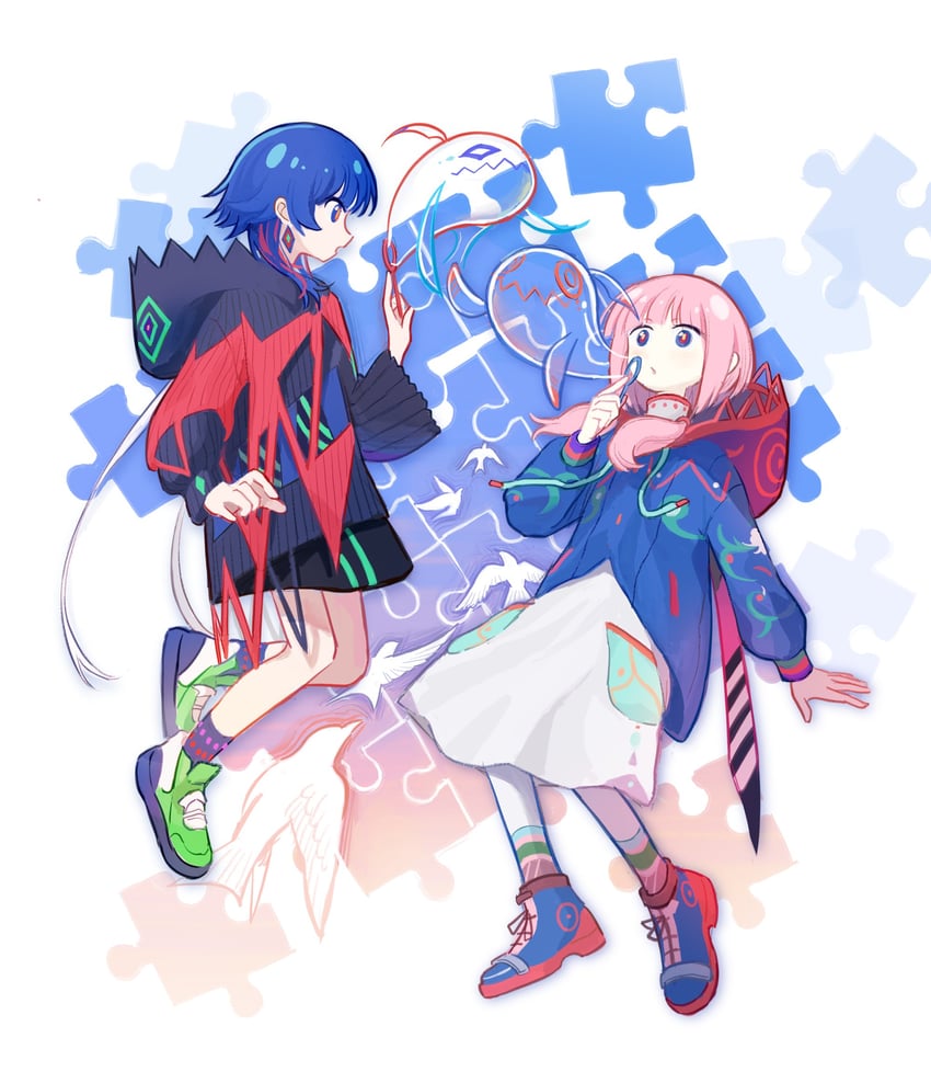 kaf, rim, laplace, and hastur (kamitsubaki studio) drawn by garlica