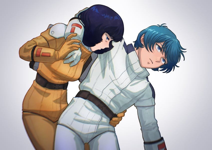 kamille bidan and fa yuiry (gundam and 1 more) drawn by kogetoriten_999 and tikarawaza