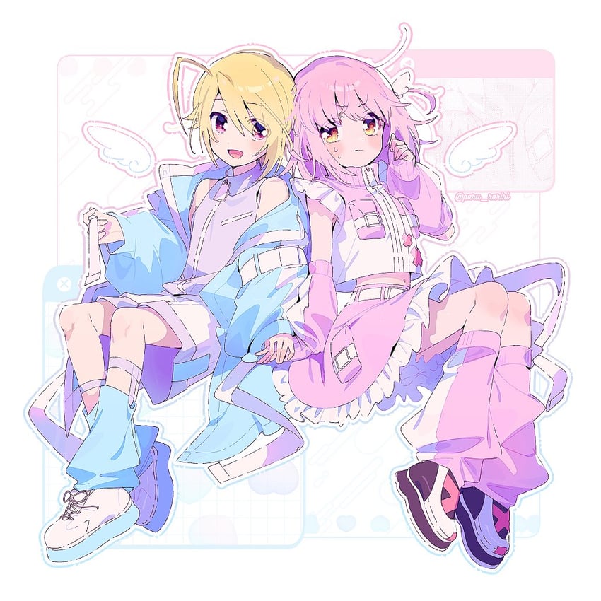 hinamori amu and hotori tadase (shugo chara!) drawn by serizawa_serizane