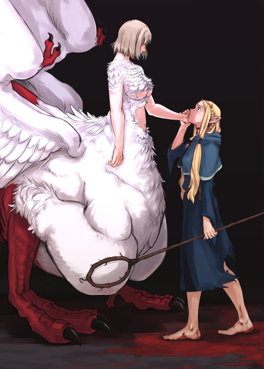 marcille donato and falin touden (dungeon meshi) drawn by chimerapants