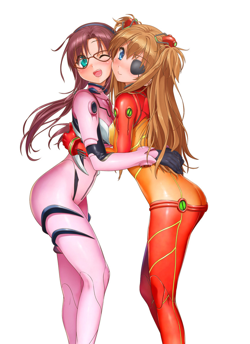 souryuu asuka langley and makinami mari illustrious (neon genesis evangelion and 3 more) drawn by denhijou_niki