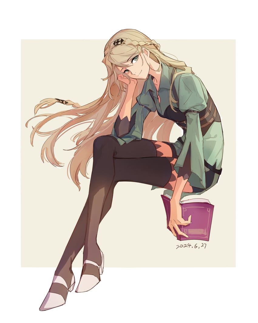 elaine auclair (eiyuu densetsu and 2 more) drawn by feng_you