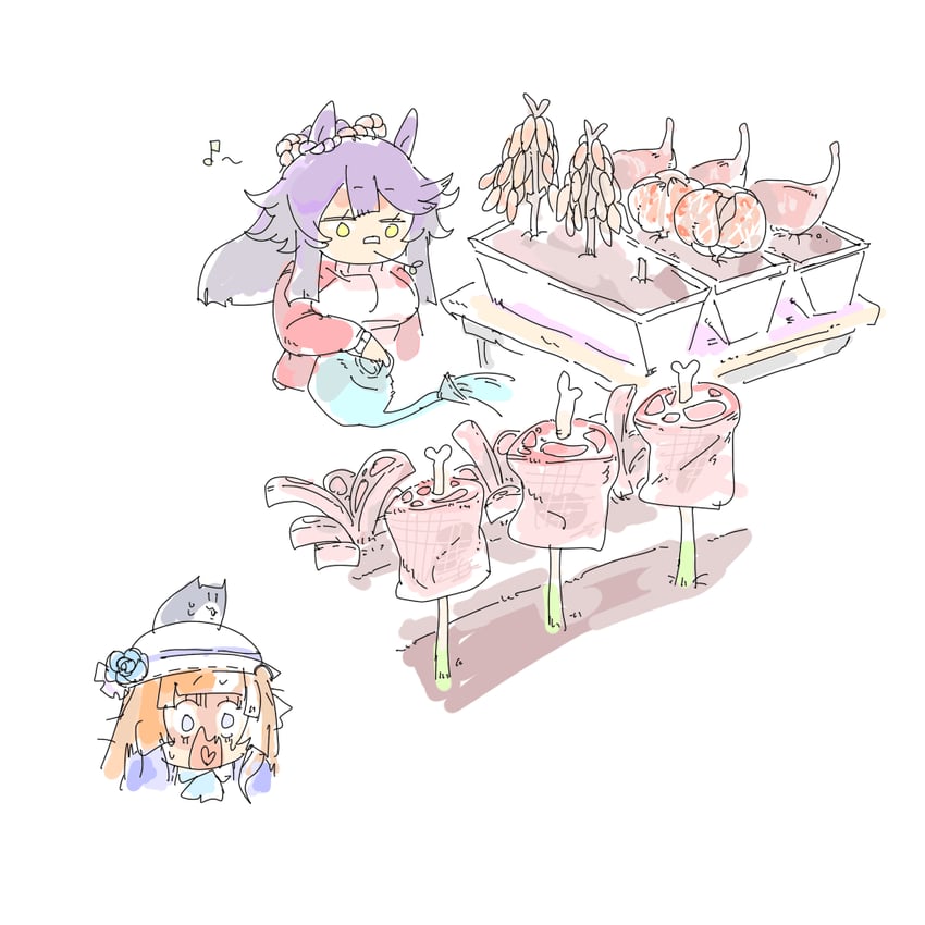 narita brian and akikawa yayoi (umamusume) drawn by oshaka_(haguki)